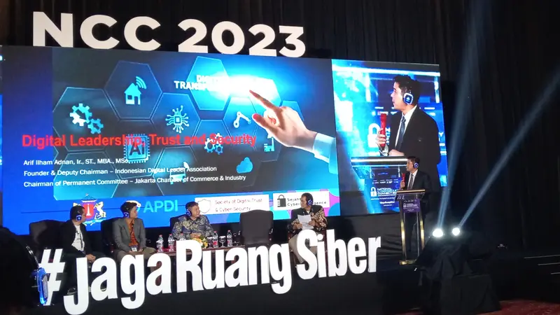 Diskusi para pemimpin perusahaan di event National Cybersecurity Connect 2023