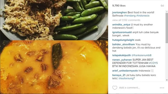 Sate dan Rendang Jadi Menu Favorit Pemain Tottenham Hotspur Ini