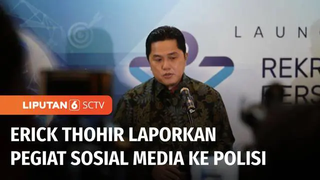 Menteri BUMN, Erick Thohir melaporkan pegiat sosial media, Faizal Assegaf ke Bareskrim Polri. Faizal menyebut Erick Thohir memiliki banyak istri dan tidak membiayai pendidikan anak-anaknya.