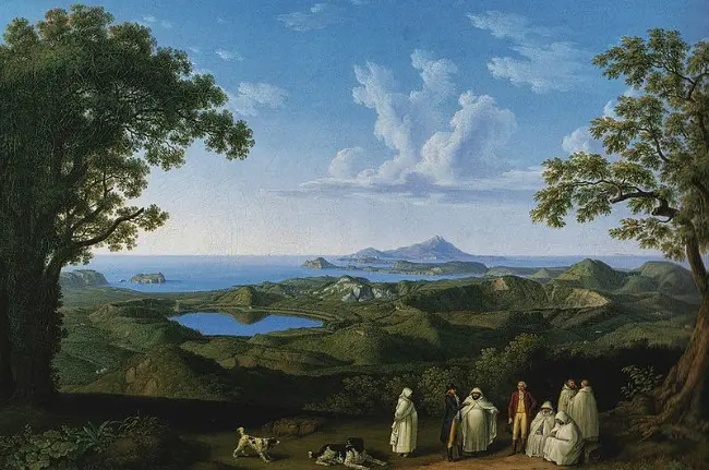 Lukisan Campi Flegrei dai Camaldoli karya Jacob Philipp Hackert (Sumber Wikimedia Commons)