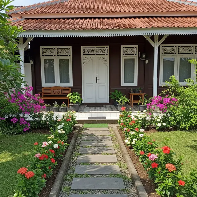 Inspirasi Halaman Rumah Tempo Dulu (Gemini AI)