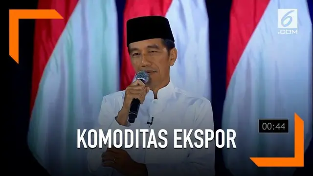 Jokowi ungkapkan cara untuk tingkatkan komoditas ekspor di Indonesia saat debat capres.