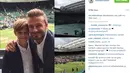 David Beckham saa menonton tenis Wimbledon bersama Romeo (Foto/Instagram)