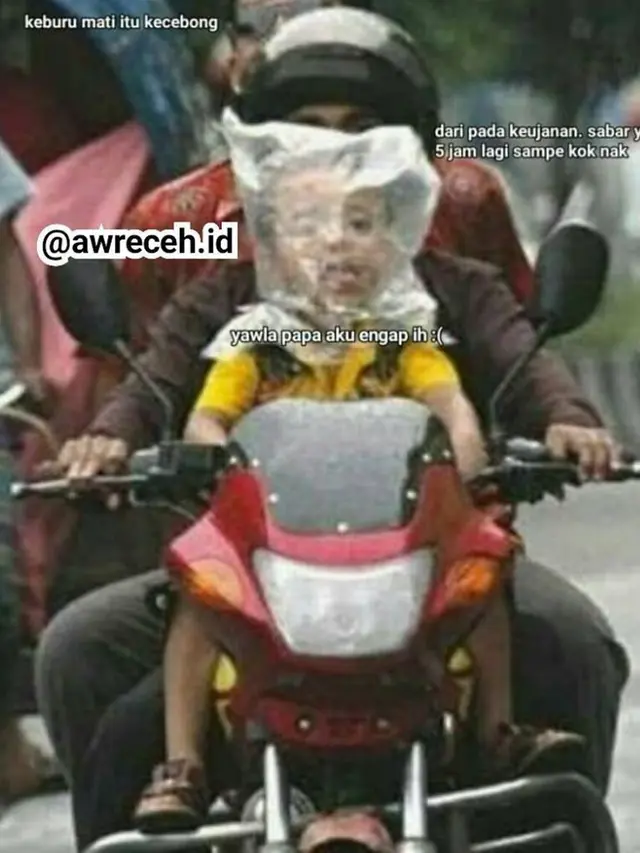 Hanya di Indonesia, 7 Tingkah Nyeleneh Anak Dibonceng Motor Bikin Ngelus Dada