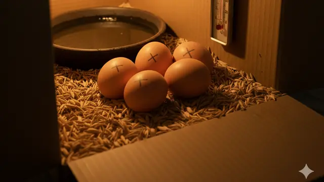 Cara Menetaskan Telur Ayam dengan Lampu dan Kardus. AI