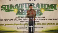 Gubernur Jawa Barat Ridwan Kamil dalam acara Silaturahim Guru Madrasah se-Jabar di Balai Asri Pusdai, Kota Bandung, Selasa (24/12/19).