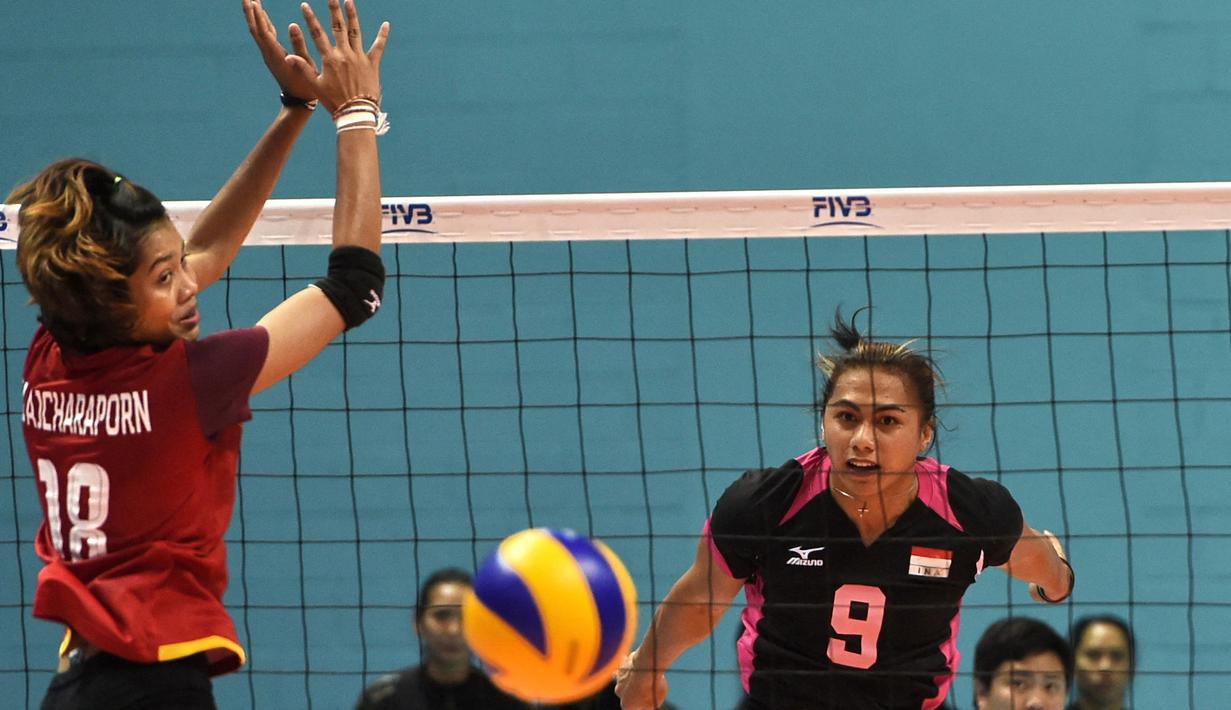 Sebagai pevoli, Aprilia telah menjadi langganan MVP Proliga. Atlet berpangkat Serda itu menjadi MVP Proliga 2016, 2017, dan terbaru 2019 ketik nemperkuat Jakarta Popsivo Polwan. (Foto: AFP/Roslan Rahman)