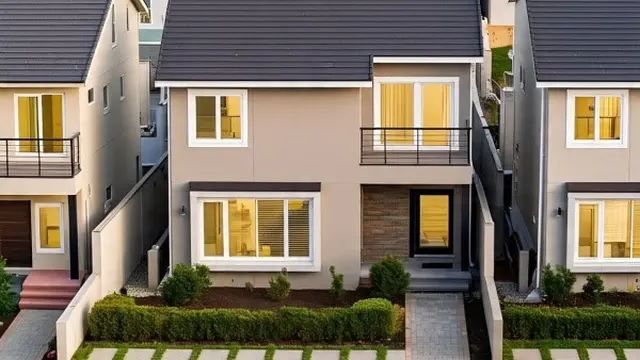 Ilustrasi Desain Rumah 2 Lantai untuk Perumahan Cluster (Sumber Gambar: Meta AI)