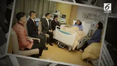Prabowo Subianto menjenguk Ketum Partai Demokrat Susilo Bambang Yudhoyono di RSPAD, Jakarta.