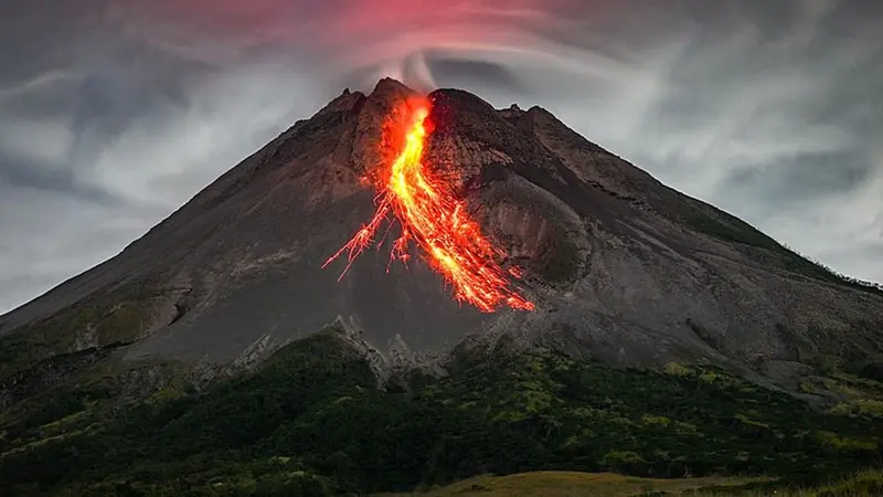 Ilustrasi letusan Gunung Merapi (Sumber: Voi.id)