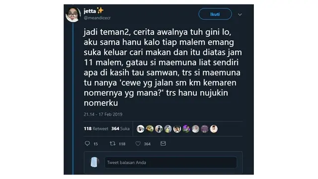Cewek Labrak Orang yang Dekat (Sumber: Twitter)
