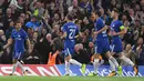 3. Chelsea berhasil menjadi klub yang meraih kemenangan paling besar pada Liga Champions matchday pertama. Klub asuhan Antonio Conte tersebut berhasil menang setengah lusin atau 6-0 atas klub asal Azerbaijan, Qarabag. (AFP/Ben Stansall)