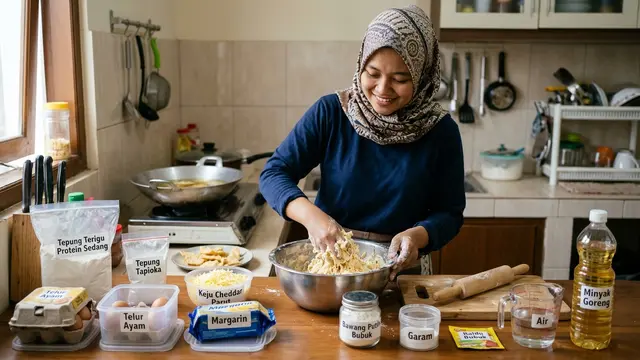 Bahan Resep Keripik Keju Takaran Gelas