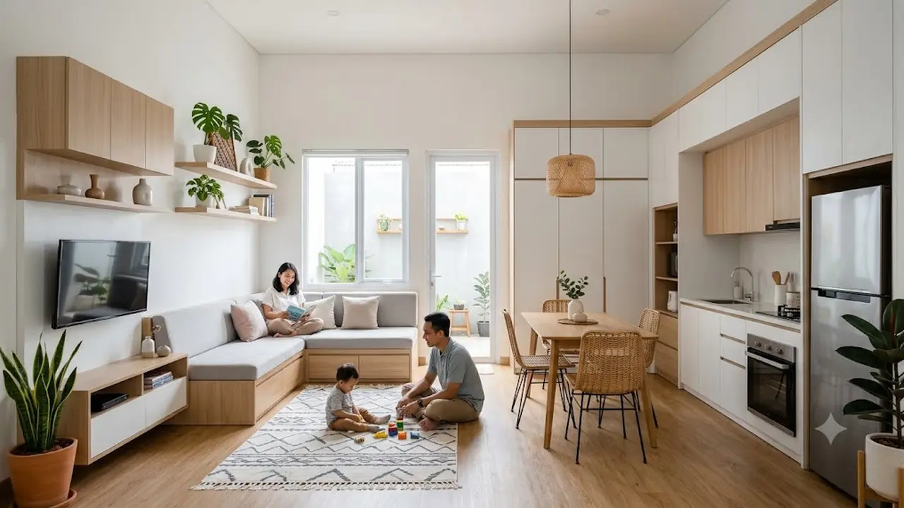 Desain Rumah Mungil 5x9 yang Terasa Luas untuk Keluarga Baru