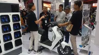 Sepeda Motor Listrik Honda EM1 e: di JFK 2024. Credit: AHM