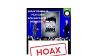Cek fakta Obama buka tirai dengan gambar pasangan Amin.