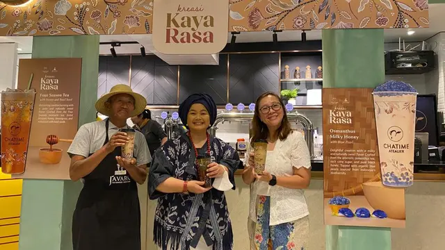 Uniknya Kreasi Minuman Teh Kekinian dengan Pearl dari Tepung Sagu dan Bunga Telang