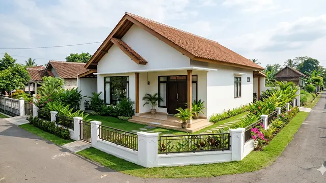 Model Rumah Desa yang Cocok untuk Lahan Hook. Gemini