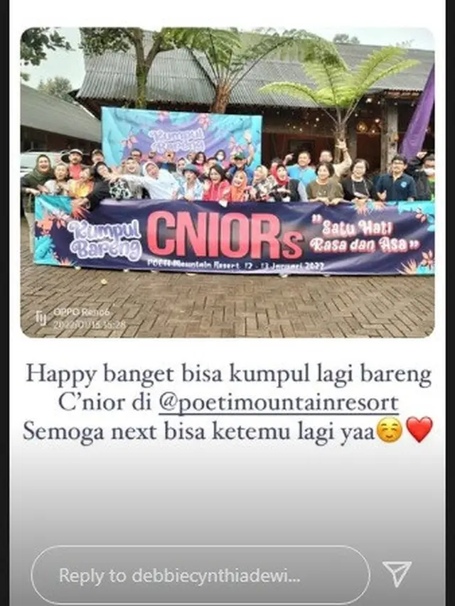 Reuni artis senior era 70 dan 80-an (Foto: Instagram/@debbiecynthiadewi)