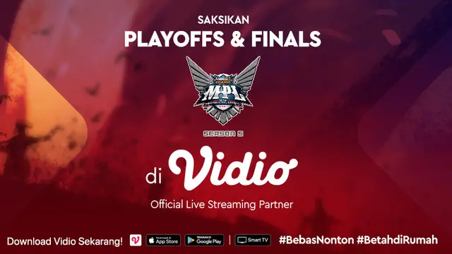 MPL Season 5 Umumkan Babak Playoff dan Final Dilakukan Secara Online. sumberfoto: Vidio