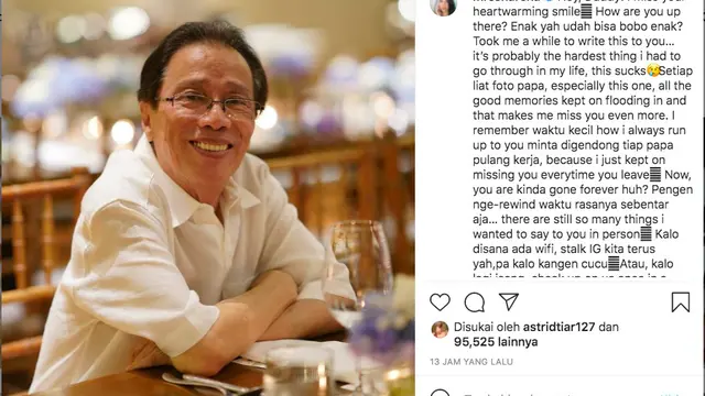 Ayah Sharena Gunawan yang Juga Ayah Mertua Ryan Delon Meninggal Dunia