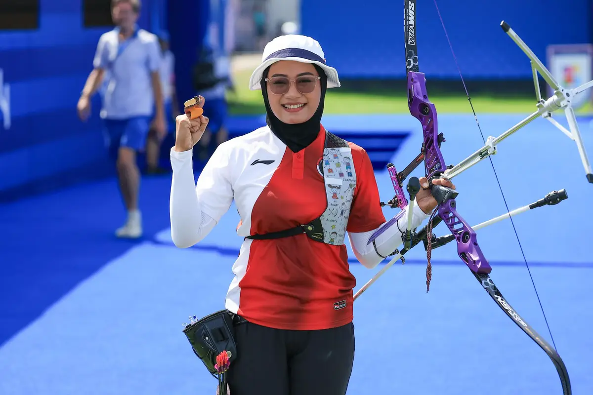 Foto: Diananda Choirunisa melaju ke Babak 16 Besar, Arif dan Syifa Langsung Tumbang di Nomor Individual Panahan Olimpiade Paris 2024
