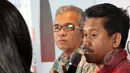 Ketuan Ikatan Dokter Indonesia (IDI), Zaenal Abidin saat menjadi pembicara dalam diskusi bincang senator 2015 "Nasib Pasien dan RS di Era BPJS" di Jakarta, Minggu (5/4/2015). (Liputan6.com/Helmi Afandi) 