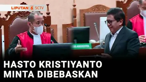 VIDEO: Sebut Nama Jokowi di Sidang Eksepsi, Hasto Kristiyanto Minta Dibebaskan
