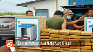 Pengungkapan tersebut terjadi saat razia yang dilakukan polisi di lintas Sumatera jalur Aceh menuju Medan.