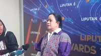 Ketua DPP PDIP Puan Maharani di gedung studio 5 Indosiar, Daan Mogot, Jakarta Barat, Jumat (27/10) (Muhammad Genantan Saputra/Merdeka.com)
&nbsp;