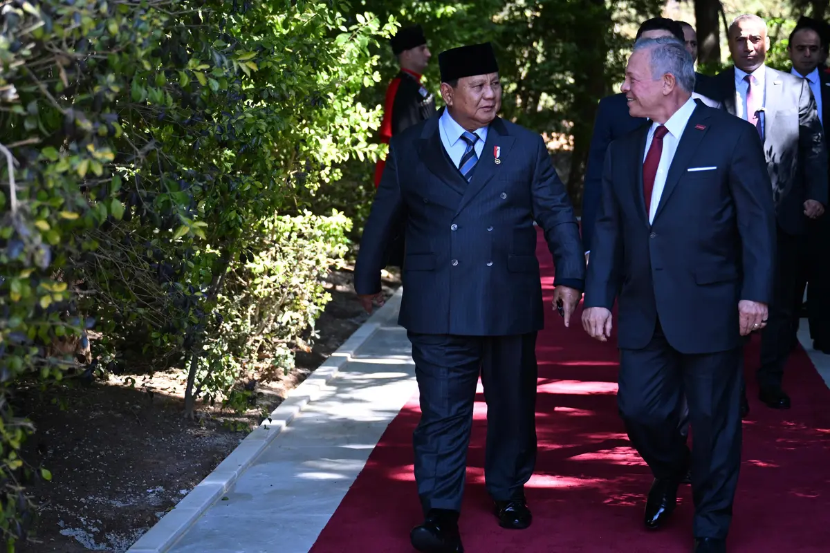 Presiden Prabowo Subianto melakukan pertemuan bilateral dengan Raja Kerajaan Yordania Hasyimiah, Raja Abdullah II ibn Al Hussein di Istana Basman, Amman, Rabu (25/2/2026) (Biro Pers)
