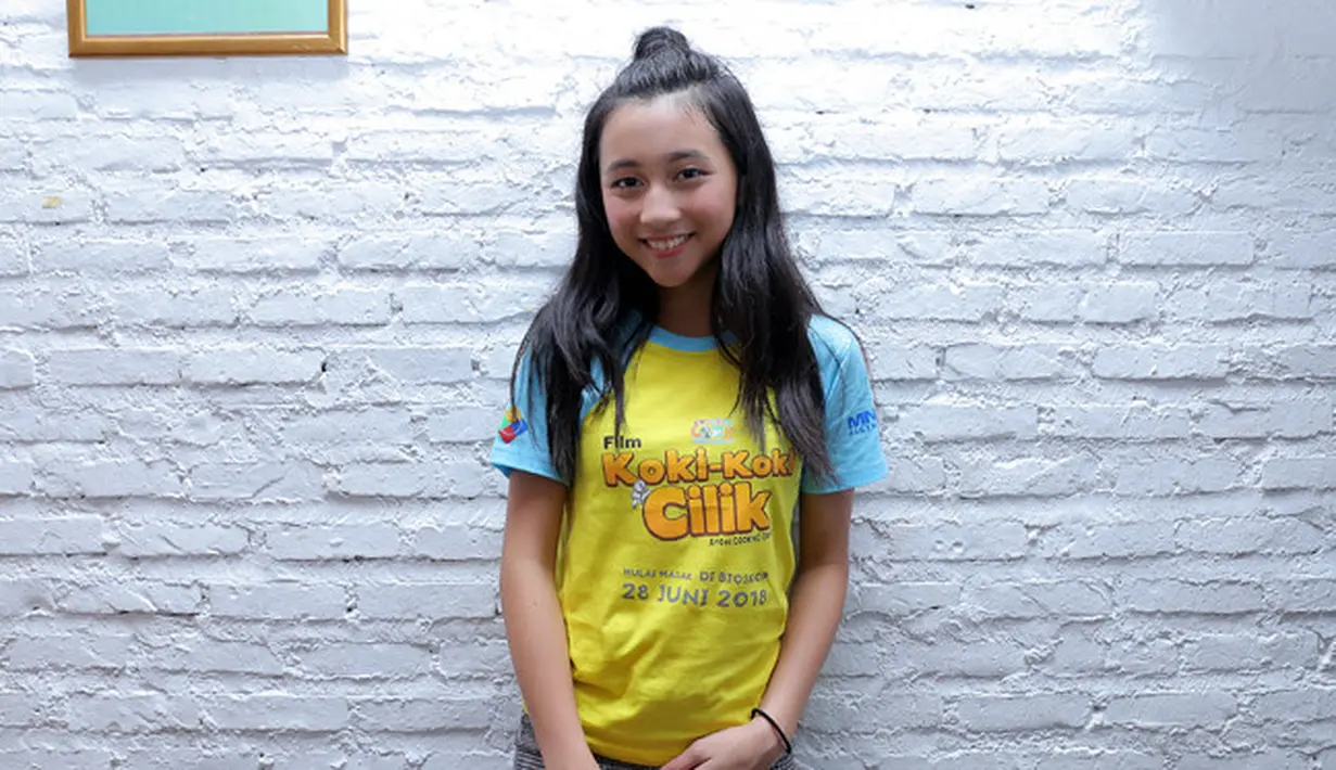 Sosok cantik Chloe Xaviera kembali menghiasi dunia perfilman di tanah air. Dan kali ini ia bermain dalam film yang bertajuk ‘Koki Koki Cilik’. Bukan pertama kali, namun sudah lima tahun gadis ini terjun di dunia akting. (Deki Prayoga/Bintang.com)