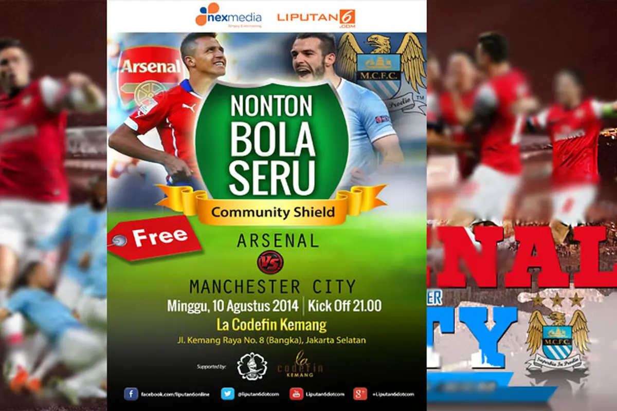 Nobar Community Shield Arsenal Vs Manchester City