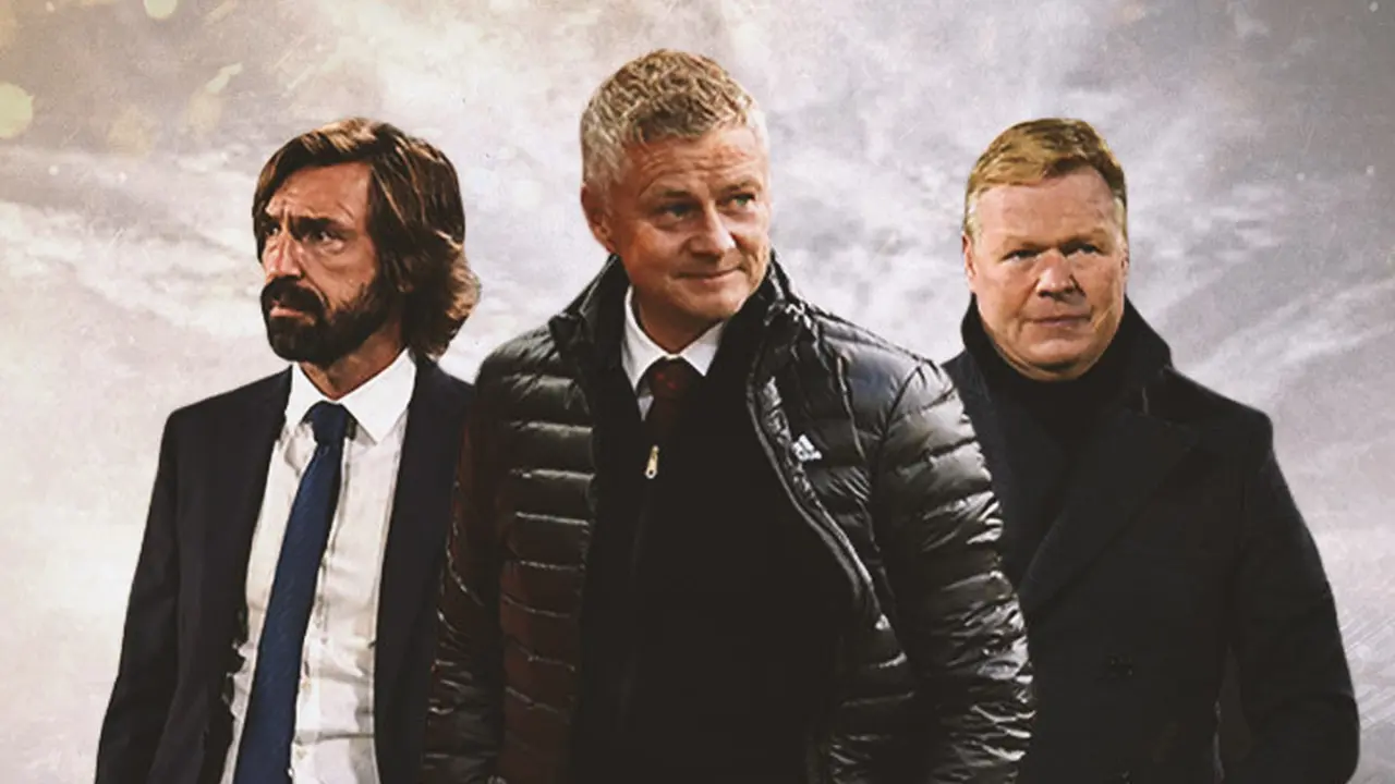 Ilustrasi - Andrea Pirlo, Ole Gunnar Solskjaer, Ronald Koeman