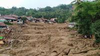 Lokasi banjir bandang dan longsor yang melanda Kecamatan Sukajaya, Kabupaten Bogor, Jawa Barat pada Rabu (1/1/2020) lalu. (Liputan6.com/Achmad Sudarno)