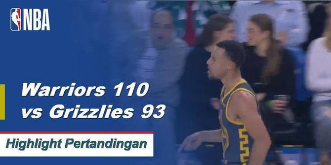 Cuplikan Pertandingan NBA : Warriors 110 vs Grizzlies 93