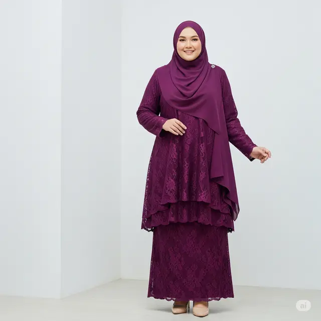 11 Model Gamis Full Brokat Simple Tapi Mewah untuk Wanita Gemuk: Rahasia Tampil Memukau