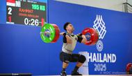 Lifter Indonesia, Rahmat Erwin Abdullah, menyabet medali emas angkat besi kelas 88 kg di SEA Games 2025, Selasa (16/12/2025). (NOC Indonesia)