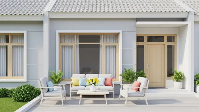 Teras Rumah Mungil Minimalis (Gemini AI)