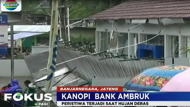 2 Nasabah Tewas Tertimpa Kanopi Bank di Banjarnegara