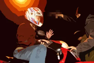 Ilustrasi Begal Motor