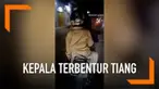 Seorang pria mengalami kejadian tak mengenakkan saat dibonceng motor. Karena saking ngantuknya, pria tersebut kehilangan keseimbangan dan kepalanya pun terbentur tiang listrik.