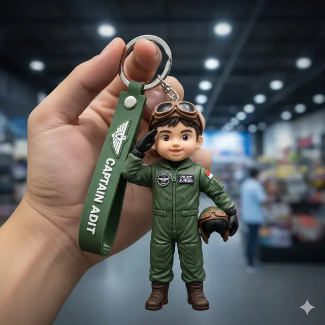 Miniatur Gantungan Kunci Gemini AI (created by AI)