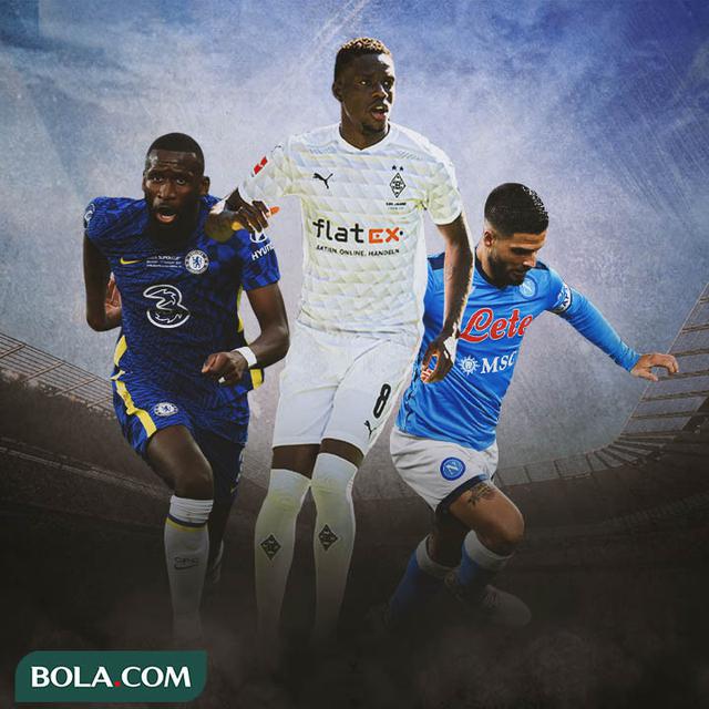 Ilustrasi - Antonio Rudiger, Denis Zakaria, Lorenzo Insigne