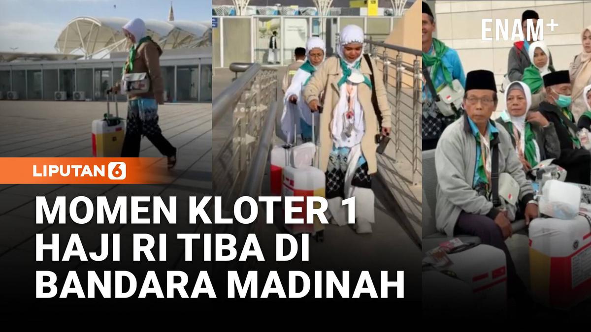 Momen Jemaah Haji Indonesia Kloter 1 Mendarat di Madinah