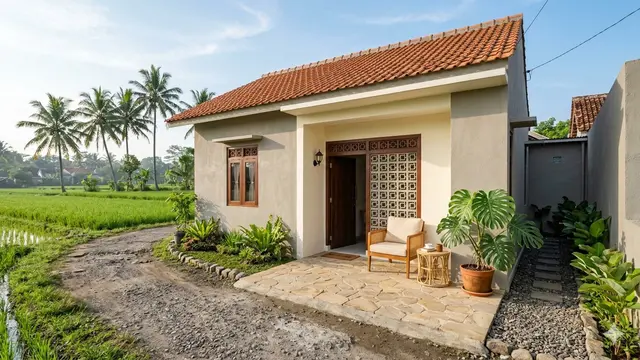 Kombinasi Warna Rumah Sederhana Tapi Enak Dipandang. AI