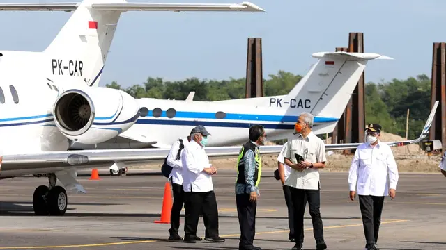 Naik Hawker 900XP, Ganjar Mendarat Mulus di Bandara Ngloram
