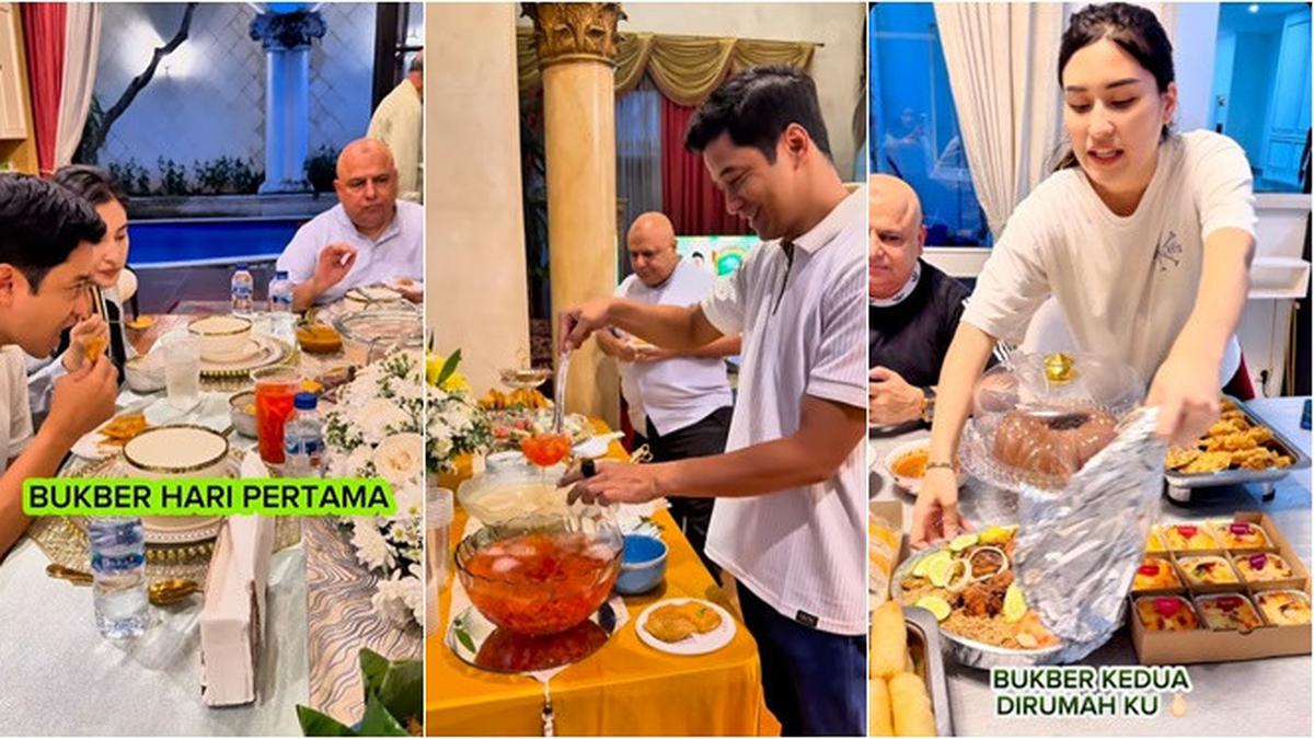 6 Potret Bukber Keluarga Angbeen Rishi dan Adly Fairuz, Makanannya Bikin Ngiler