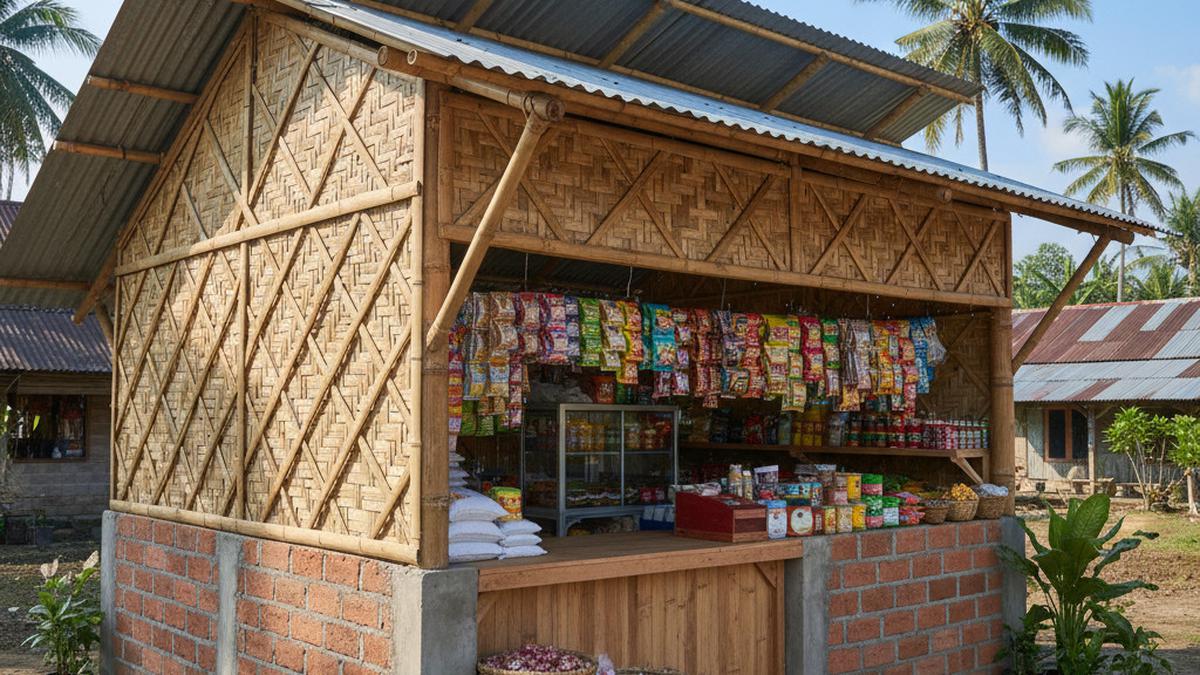 7 Desain Warung Sembako dari Batako dan Bambu, Cocok untuk Usaha Rumahan Ekonomis di 2025