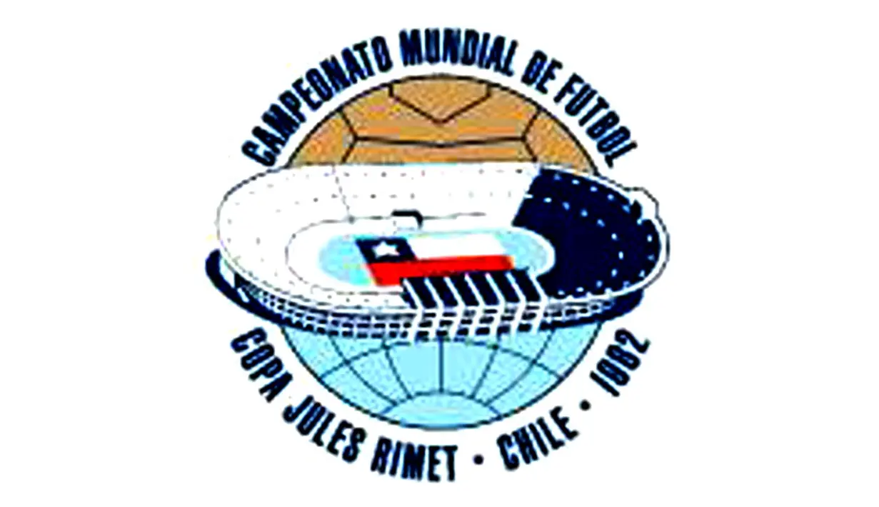 Logo Piala Dunia 1962 di Chile. Sebuah stadion dan Bendera Chile menjadi unsure utama di logo ini (Istimewa)